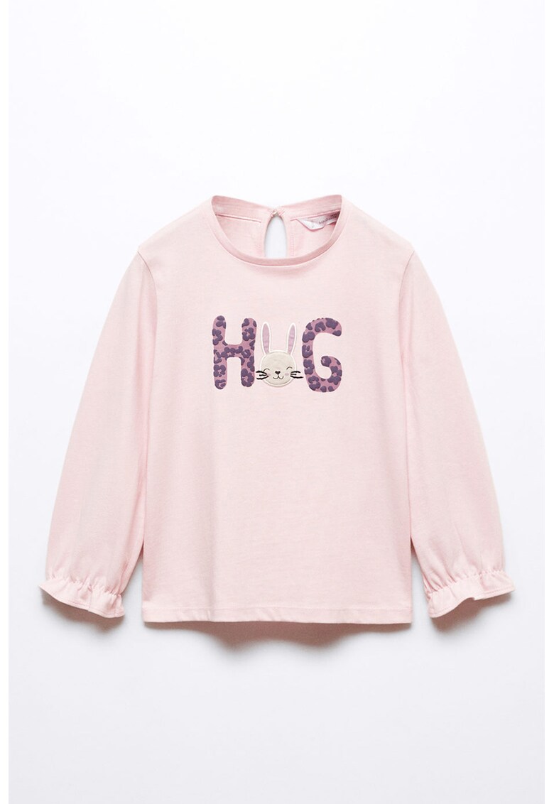 Bluza cu imprimeu text Hug