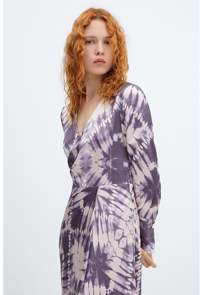 Rochie midi cu imprimeu tie-dye Prisma