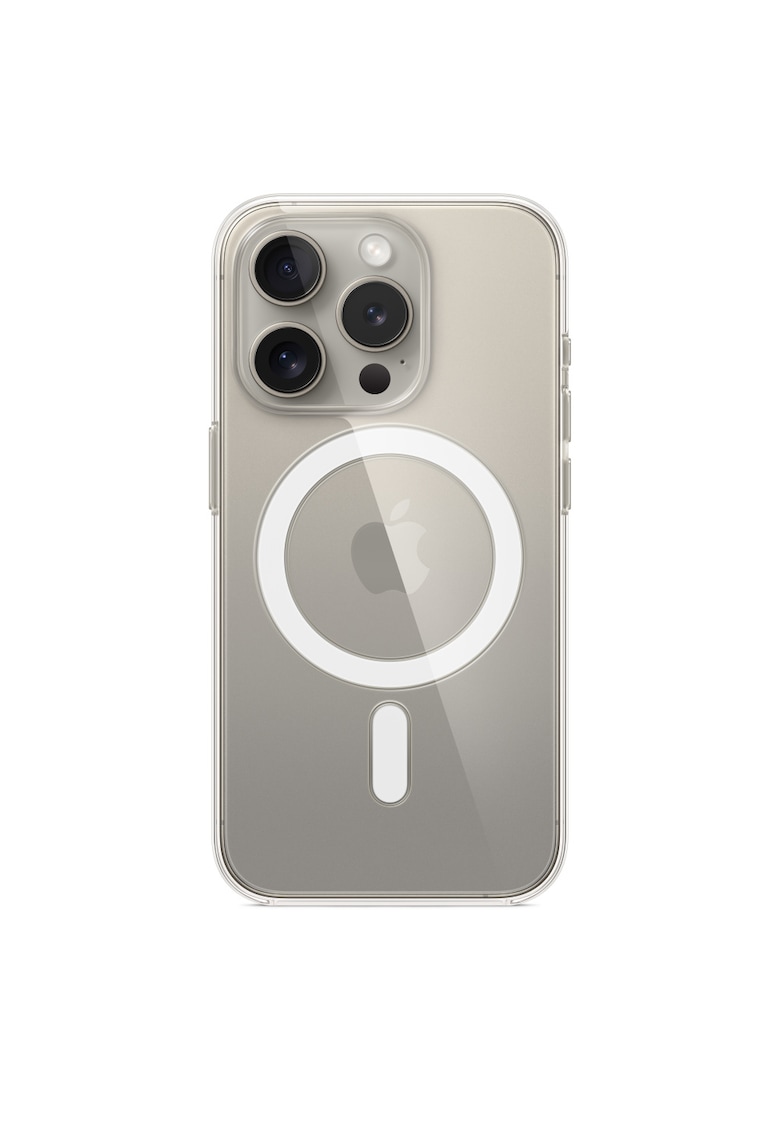 Husa de protectie Clear Case with MagSafe pentru iPhone 15 Pro - Transparent