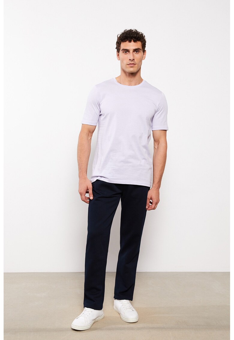Pantaloni sport drepti cu buzunare cu fermoar