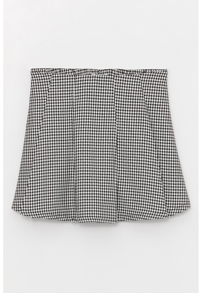 Fusta-pantalon cu model houndstooth