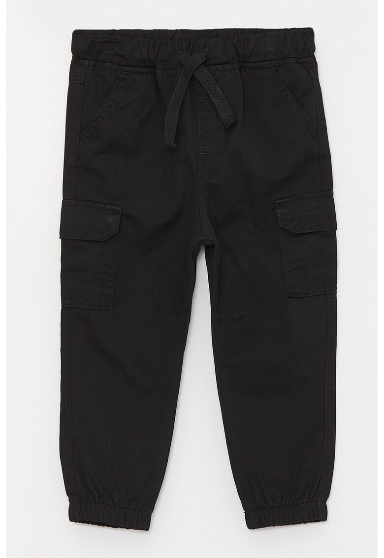 Pantaloni cargo cu talie medie si snur