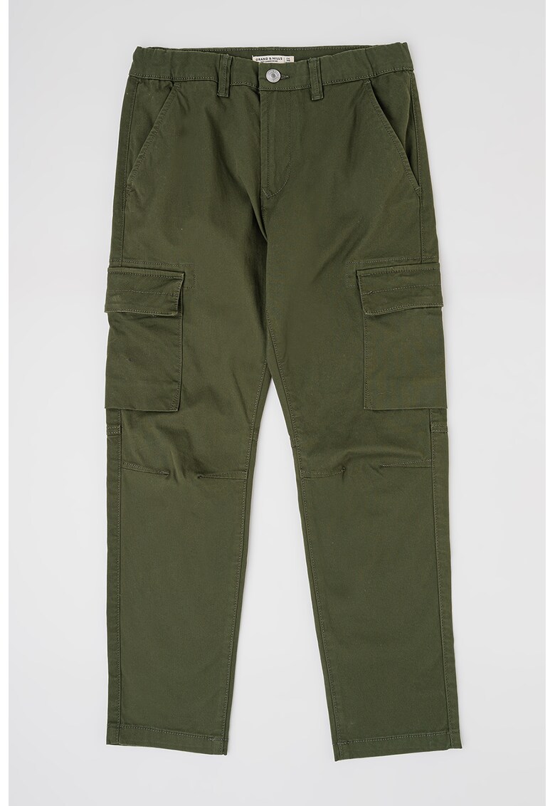 Pantaloni cargo cu talie ajustabila