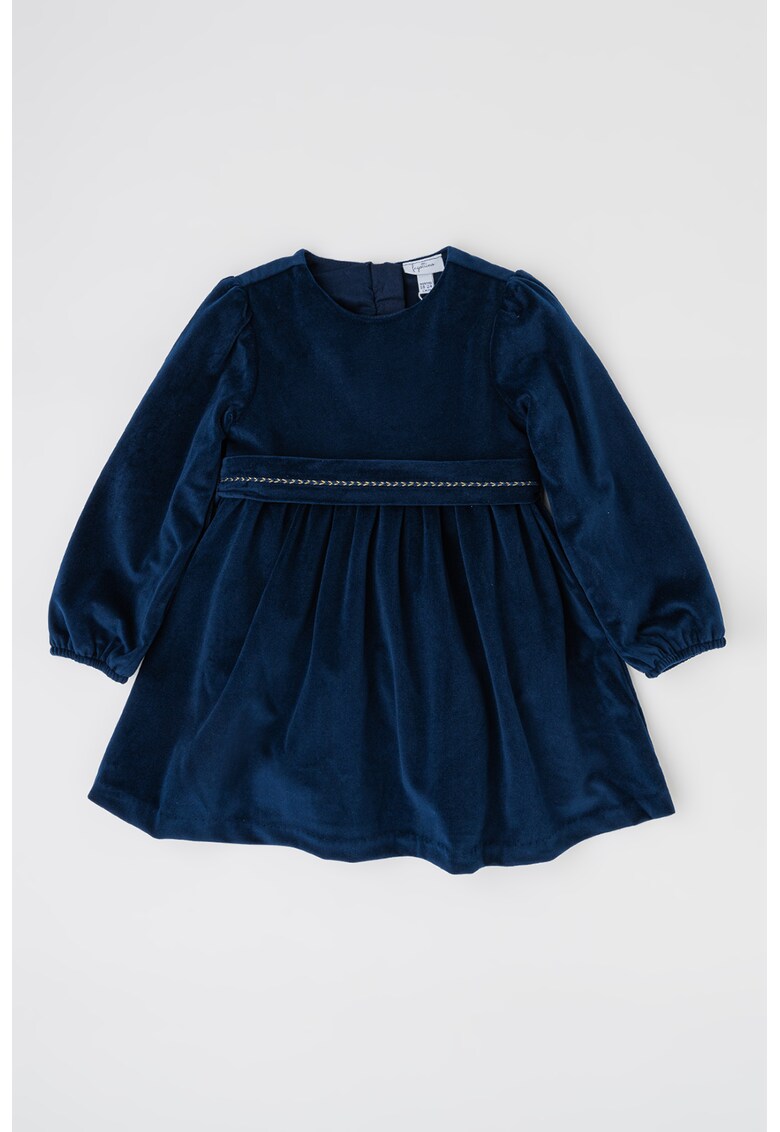 Rochie de catifea cu cordon