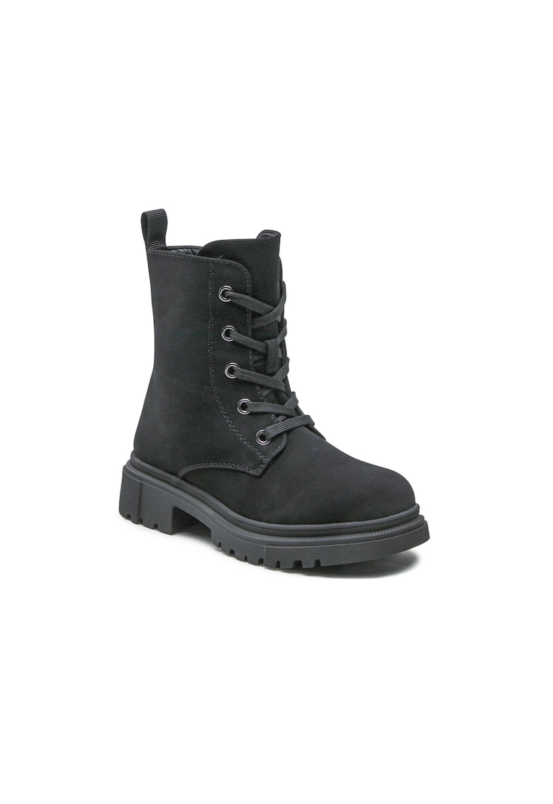 Cizme fete - 5904862152356 - Piele ecologica - Negru - Negru