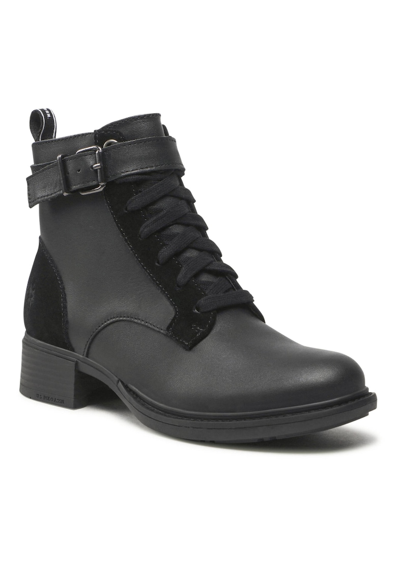 Botine dama - 301517290 - Piele naturala - Negru - Negru