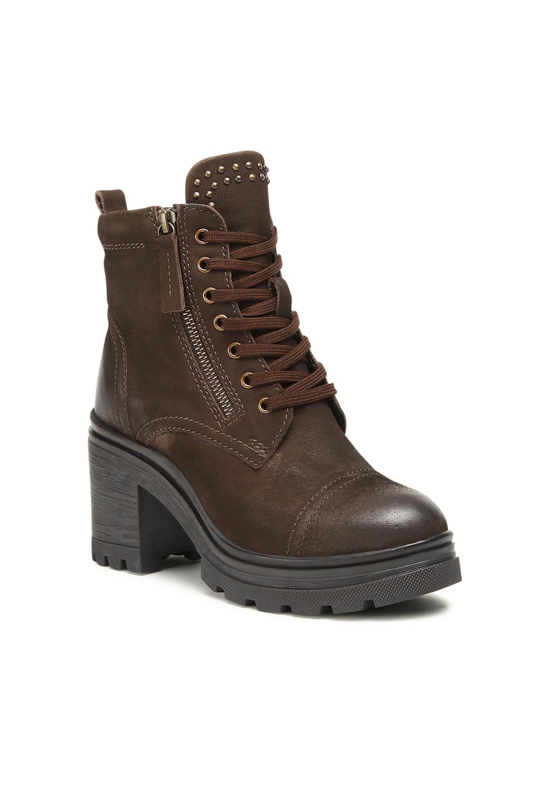 Botine dama - 5904248877644 - Piele nabuc - Maro - Maro