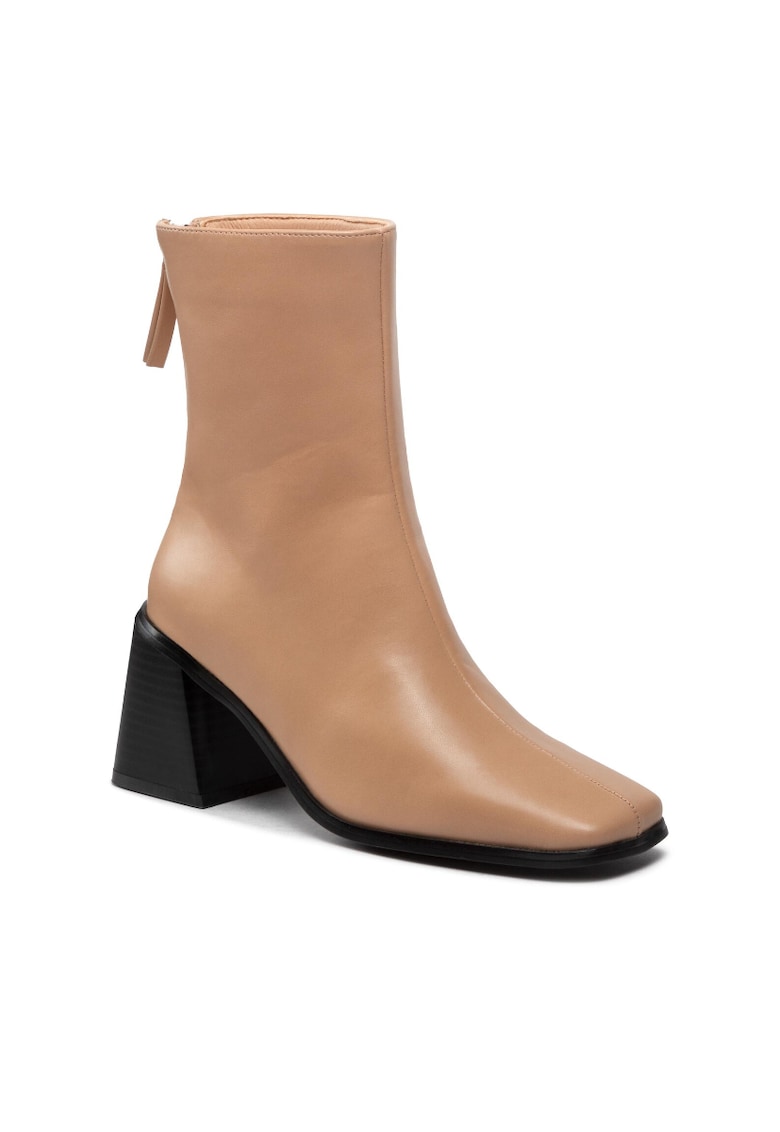 Botine dama -  301704652 - Piele ecologica - Bej