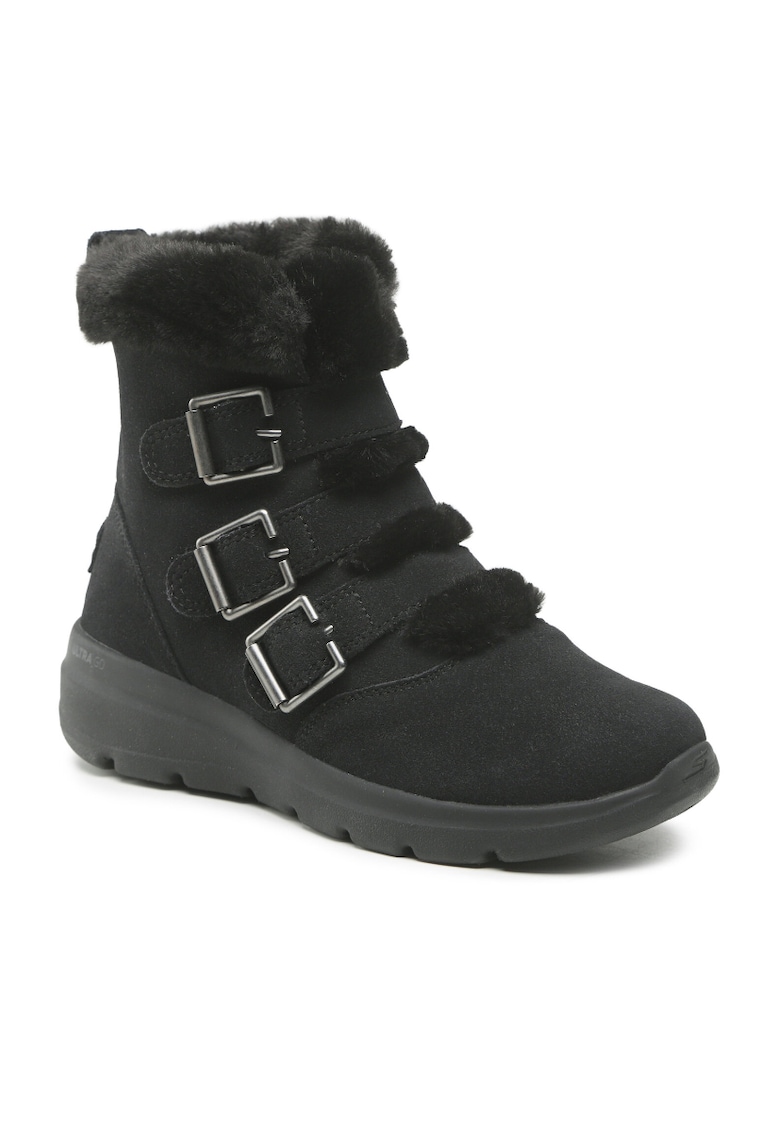 Skechers Botine dama - 301120179 - Piele naturala - Negru - Negru