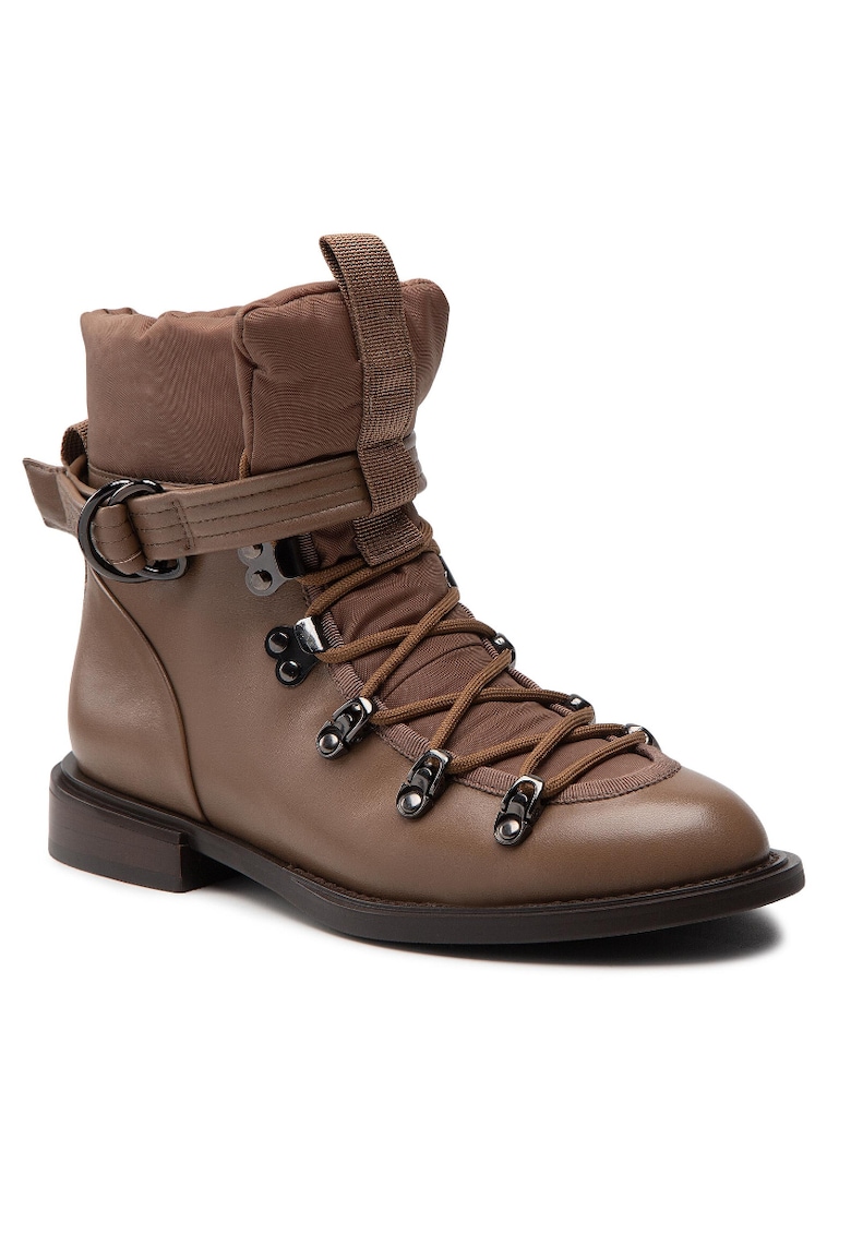 Ghete dama - Piele naturala - maro