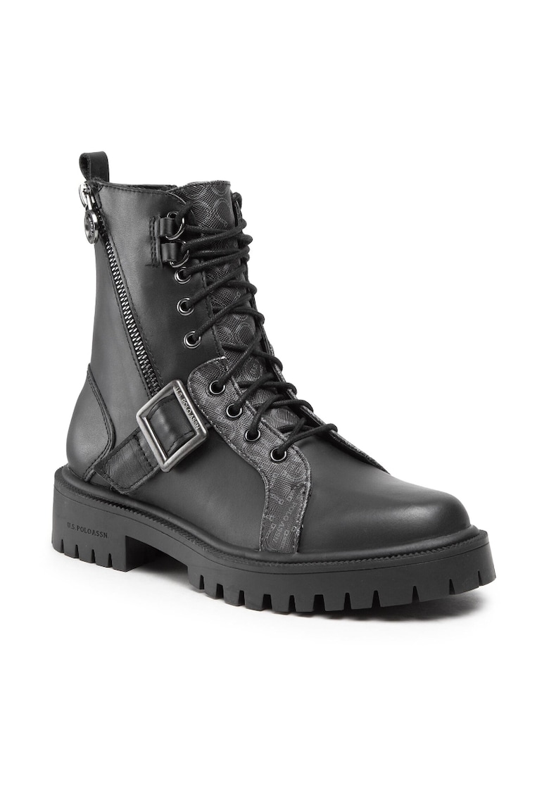 Ghete dama - Piele naturala - Negru - Negru