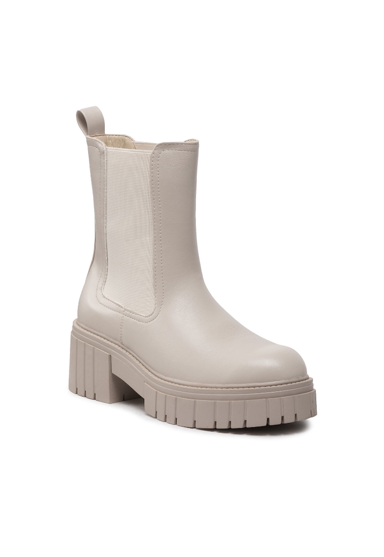 Cizme Chelsea dama -  Piele ecologica - Bej