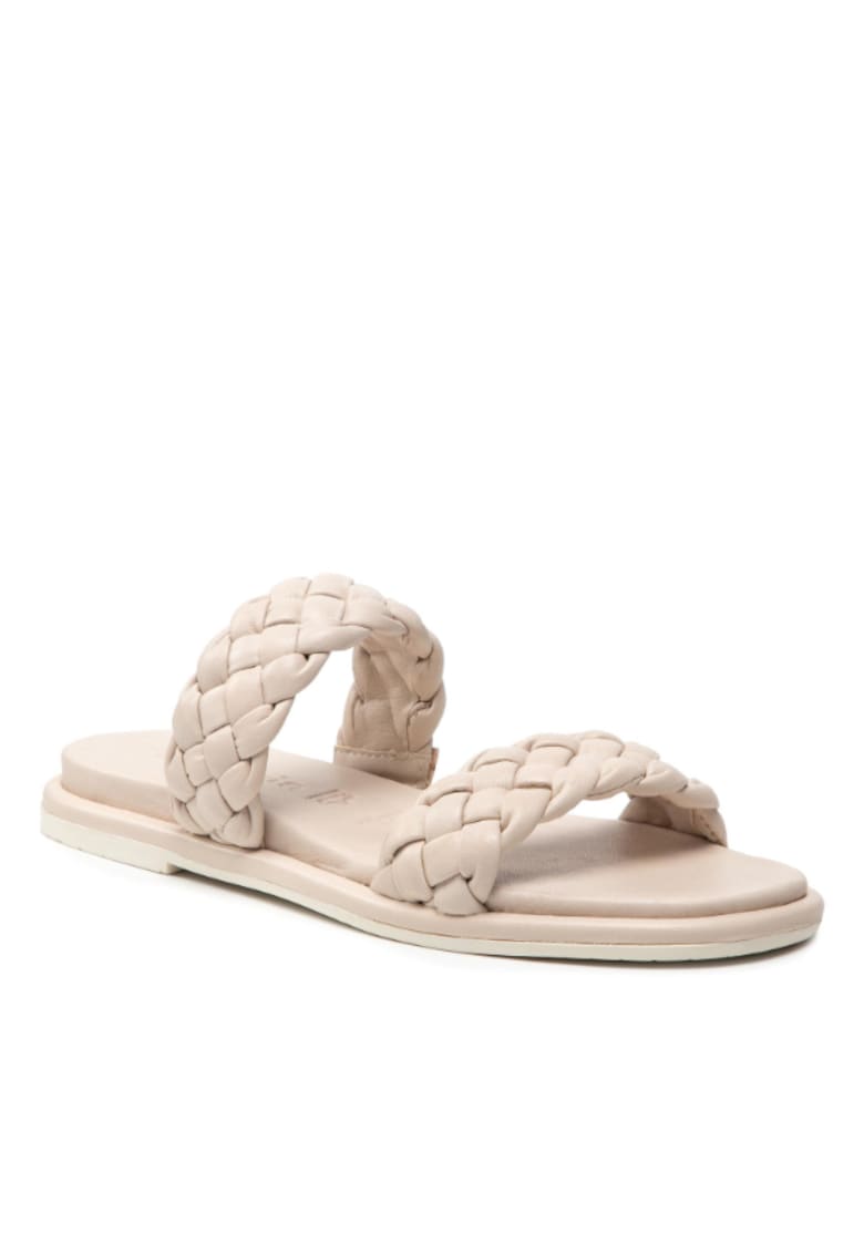 Papuci flip-flop dama - Piele naturala - bej