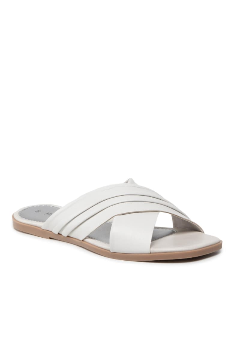 Papuci flip-flop dama - Piele naturala - Gri