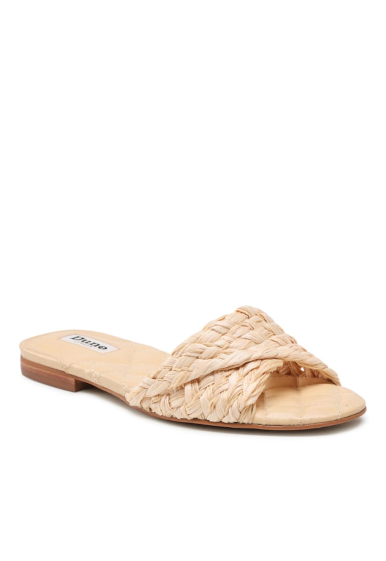 Papuci flip-flop dama -  Textil - Bej