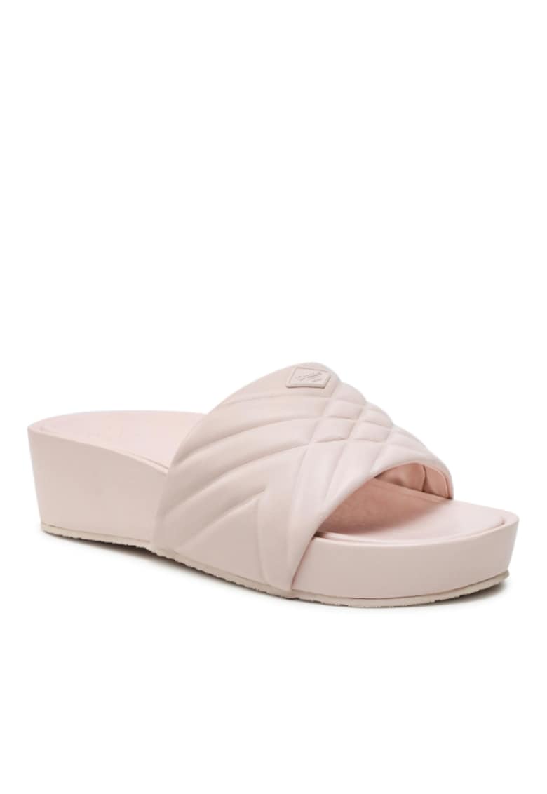 Papuci flip-flop dama - Piele naturala - bej