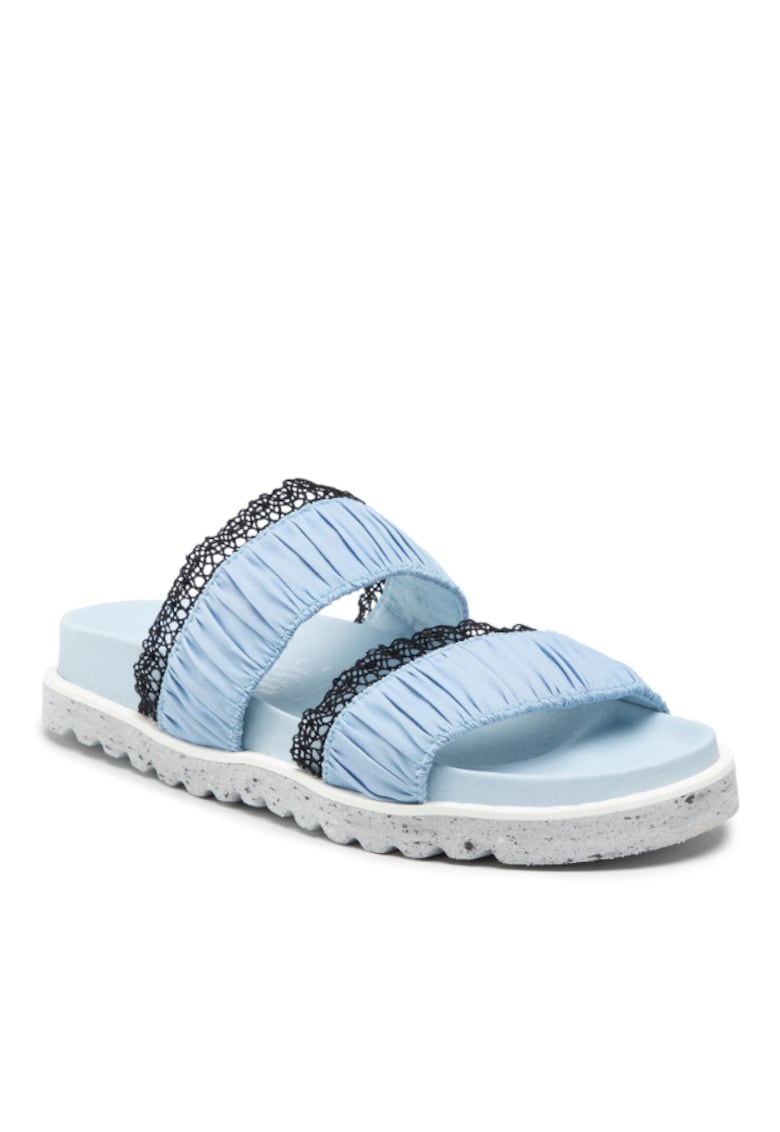 Papuci flip-flop dama - Textil - Albastru