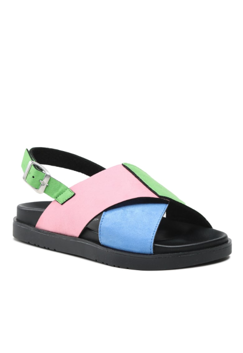 Papuci flip-flop dama - Textil - Negru