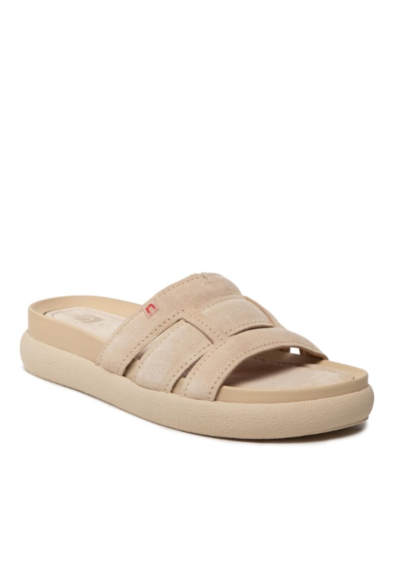 Papuci flip-flop dama - Piele naturala - Bej Papuci flip-flop dama - Piele naturala - Bej