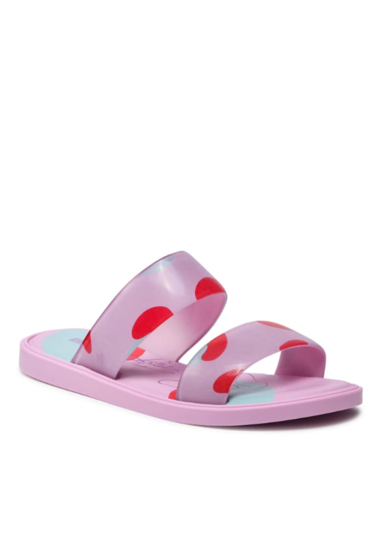 Papuci flip-flop cu buline dama - Textil