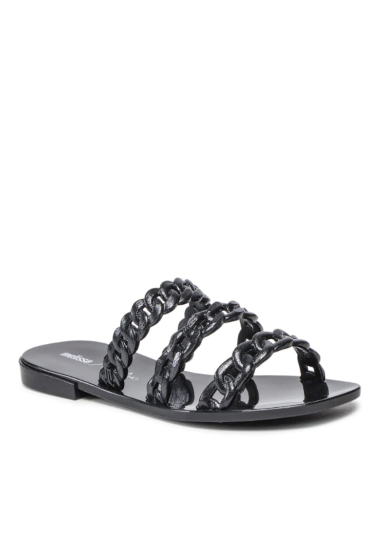 Papuci flip-flop impletiti dama - Textil - Negru