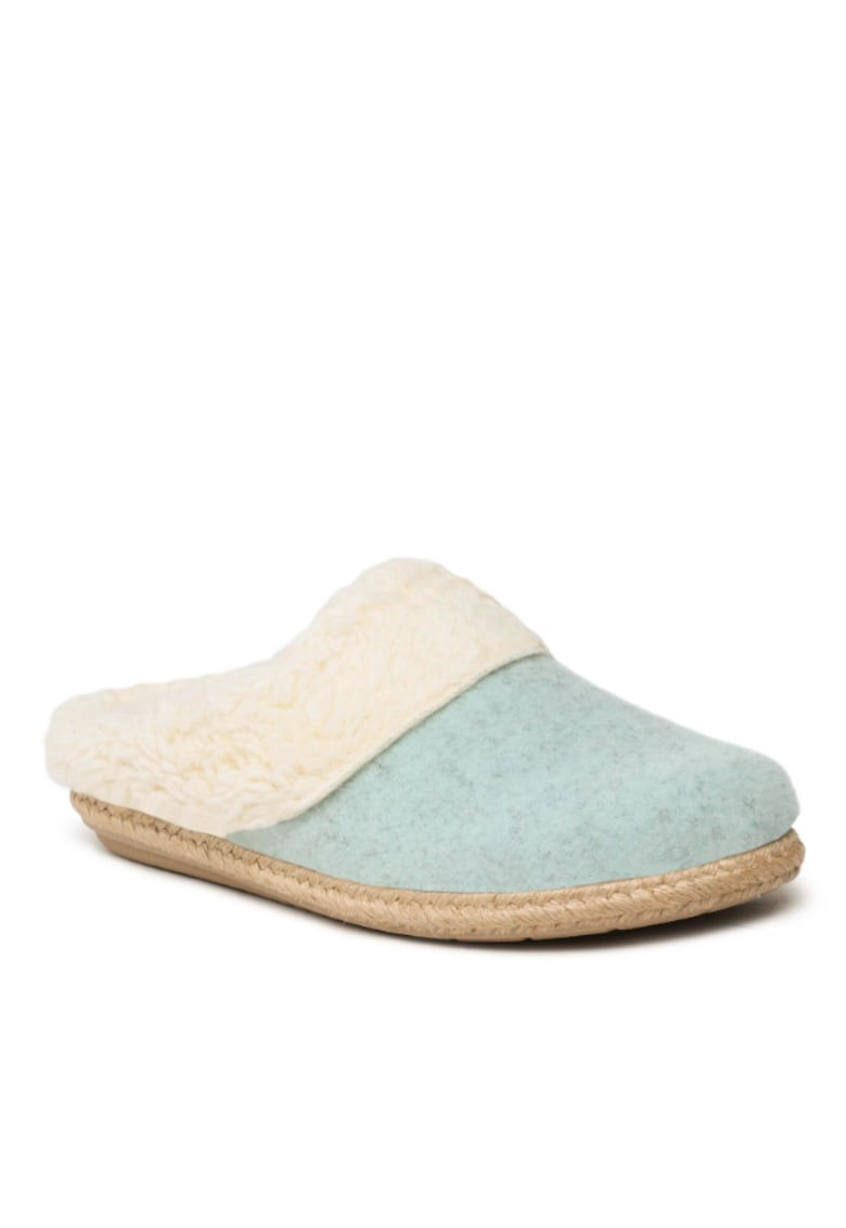 Papuci de casa dama -  Textil - Albastru