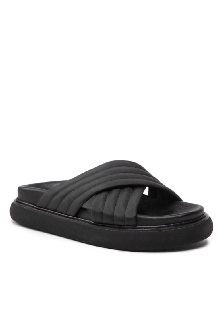 Papuci flip-flop dama - Textil - Negru