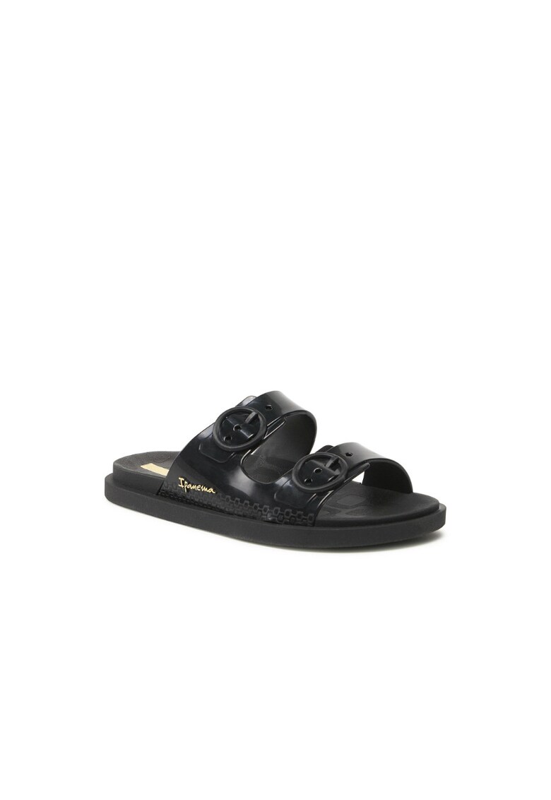 Papuci flip-flop fete - Textil - Negru - Negru