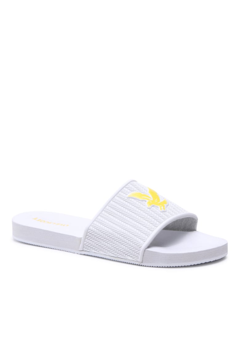 Papuci flip-flop barbati - Textil - Alb