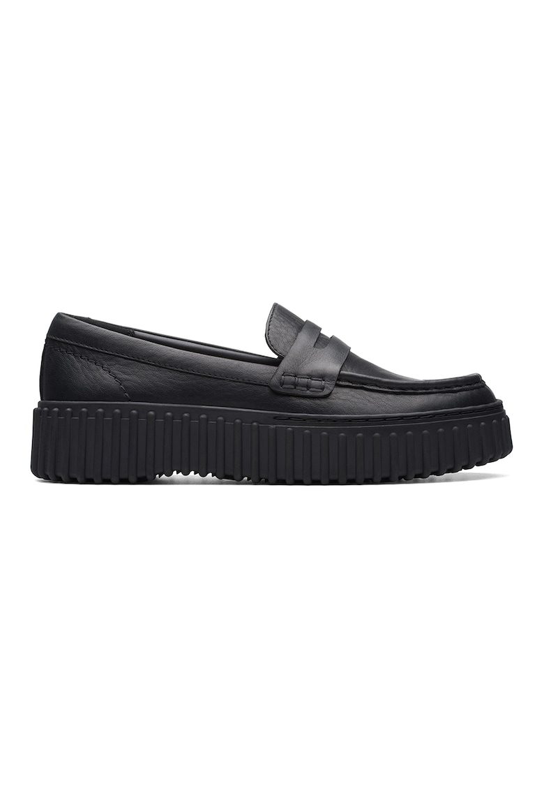 Clarks Pantofi penny loafer Torhill - Negru