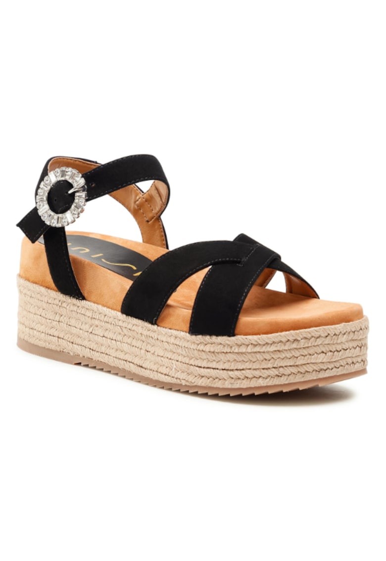 Espadrile dama - Piele naturala - Negru - 365488