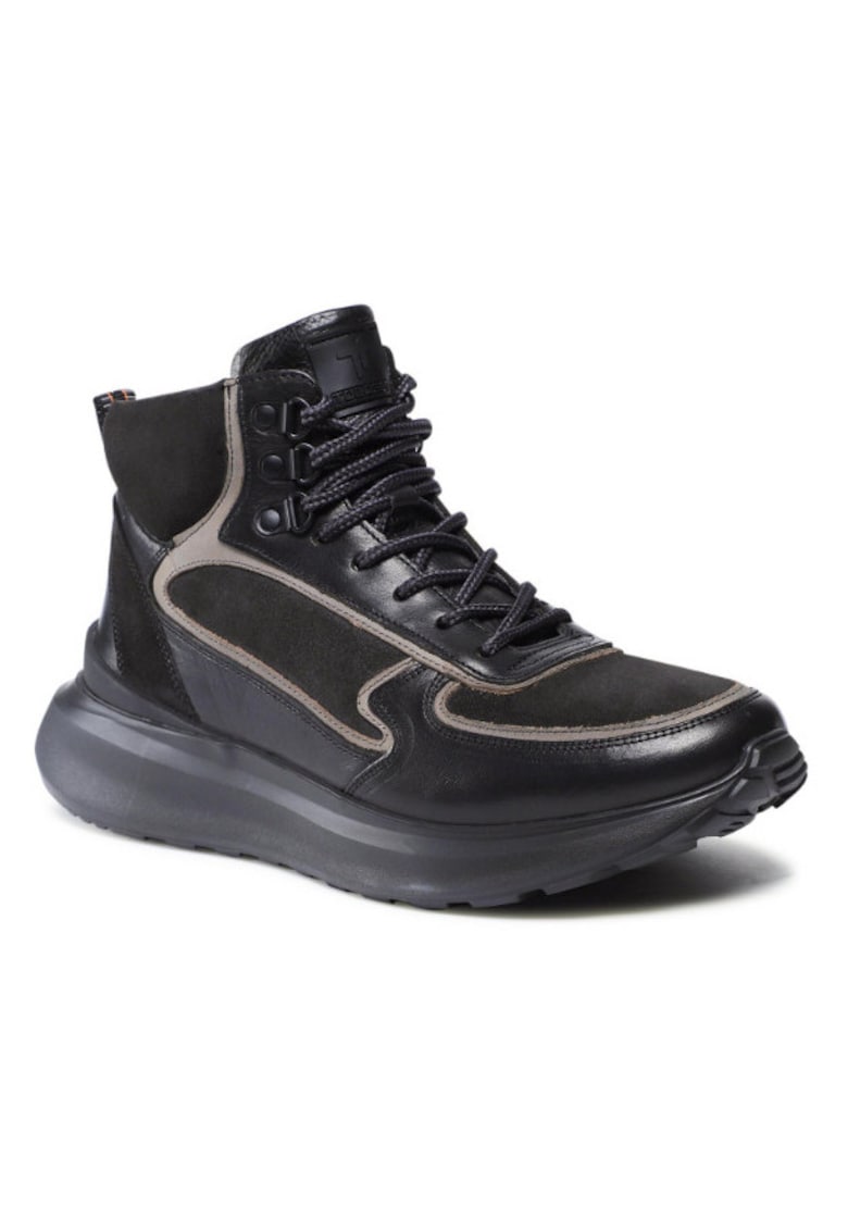 Pantofi sport barbati - Piele naturala - Negru - 5904862389301