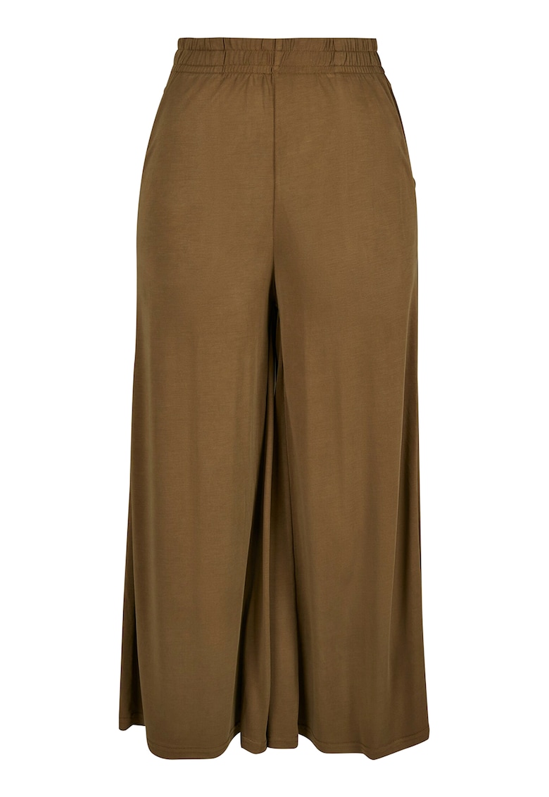 Pantaloni culotte din amestec de modal cu croiala ampla