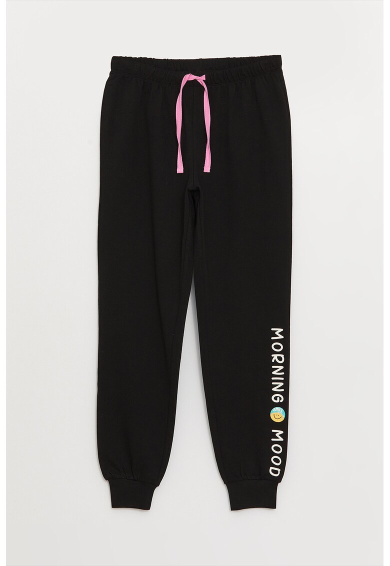 Pantaloni de pijama cu imprimeu text