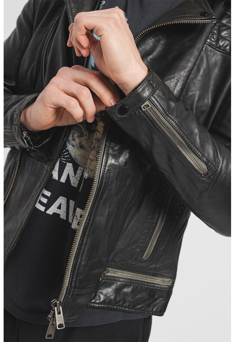 Jacheta biker din piele Conroy