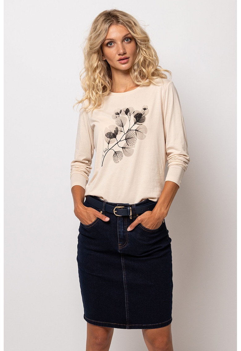 Bluza din amestec de modal cu imprimeu floral Chloe
