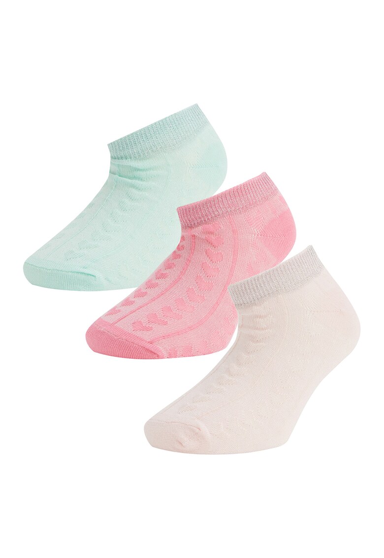 Set de sosete scurte din tricot fin - 3 perechi