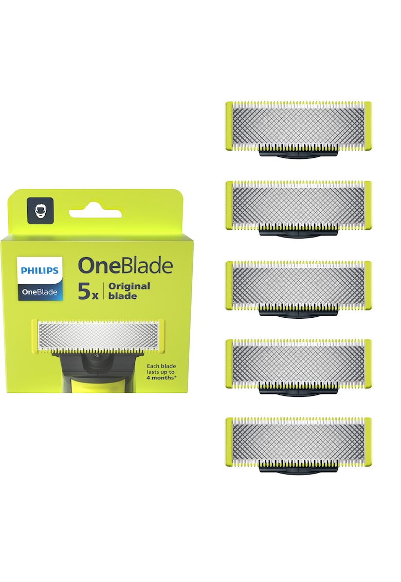 Rezerva OneBlade kit 4 lame - pentru orice model PHILIPS OneBlade si OneBladePro - Verde - QP250/50