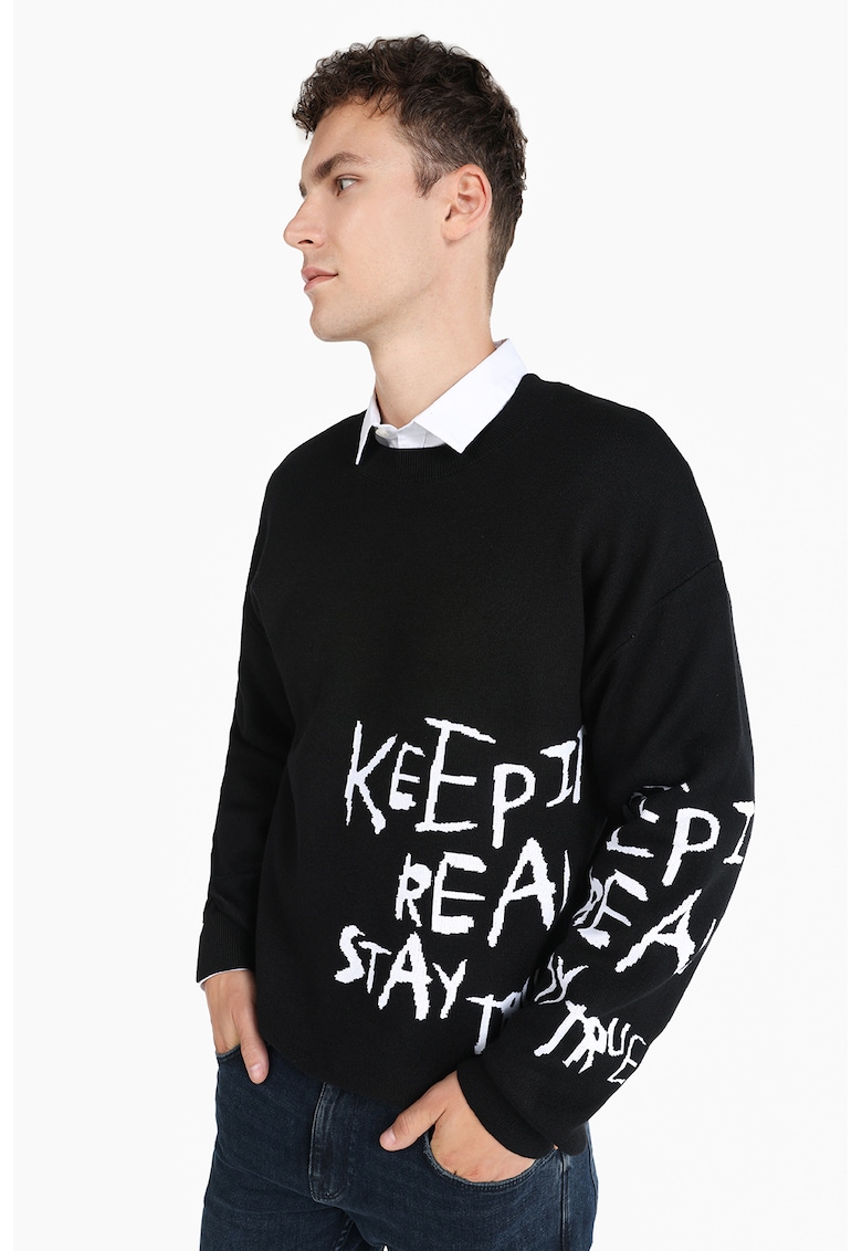 Pulover cu text