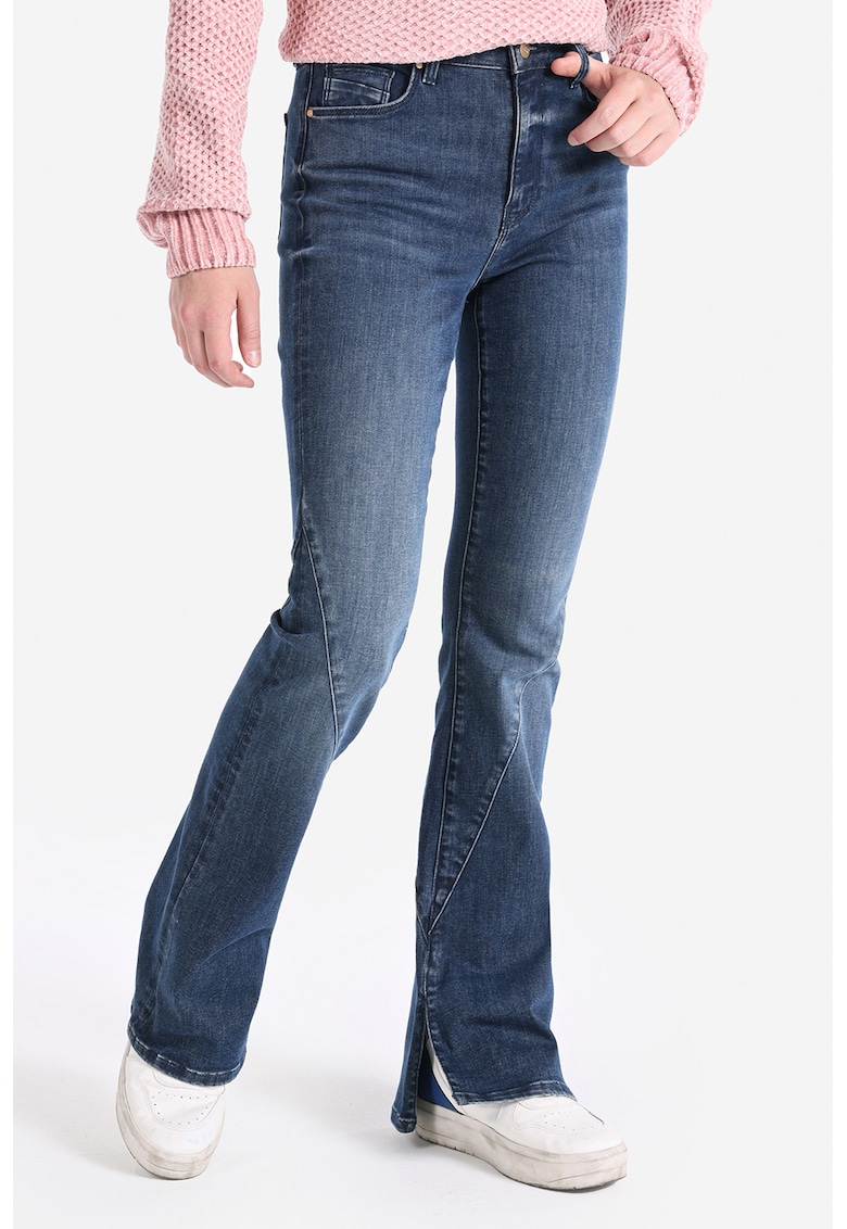 Blugi bootcut cu talie medie