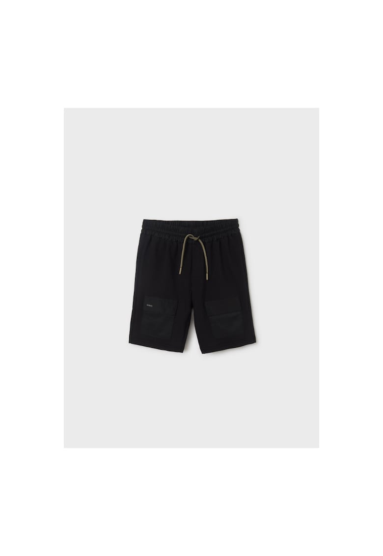 Pantaloni lungi - 302031351 - Bumbac - Poliester - Negru