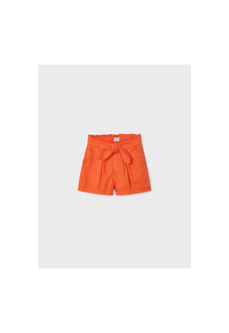 Pantaloni lungi - 302069224 - Lyocell - Portocaliu - Portocaliu