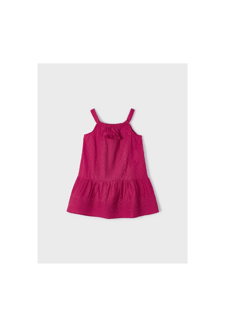 Rochie fete - 302079186 - Bumbac - Visiniu - Visiniu