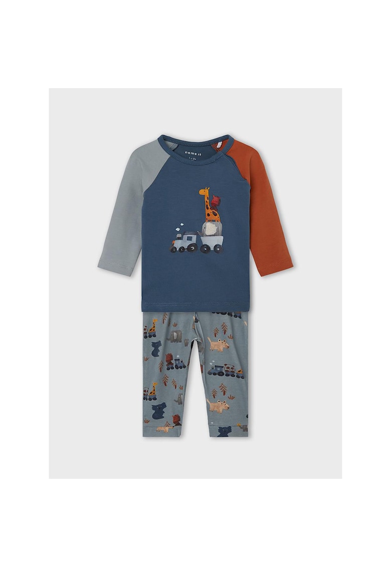 Compleu Hanorac si pantaloni - 300968222 - Bumbac organic - Elastan - Albastru marin - C