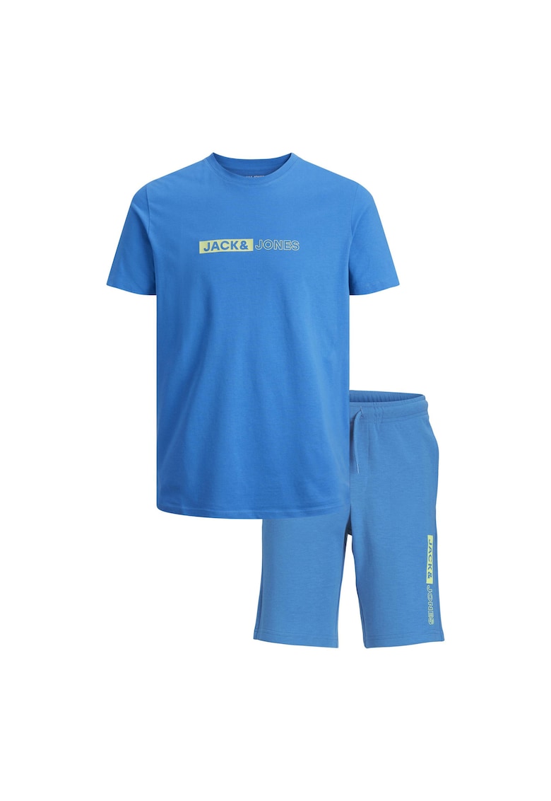 Compleu tricou si pantaloni scurti - Junior - 301659198 - Bumbac - Albastru