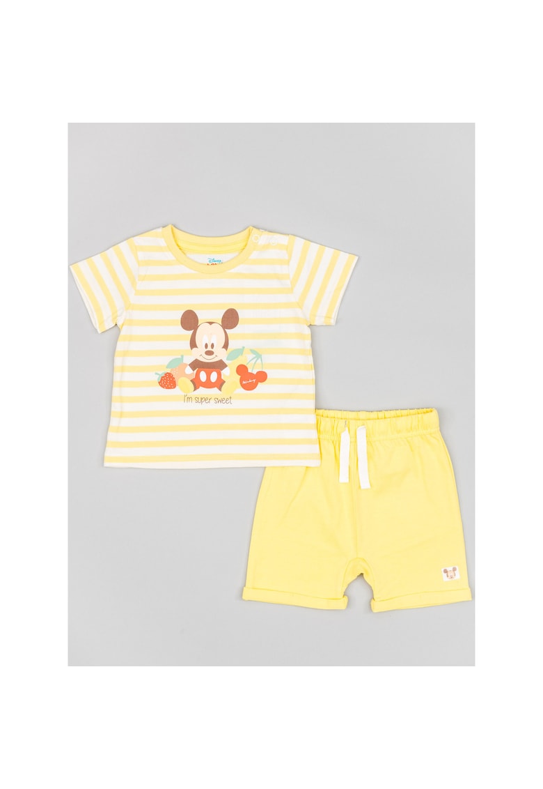 Set tricou si pantaloni scurti - 302725021 - Bumbac - Galben