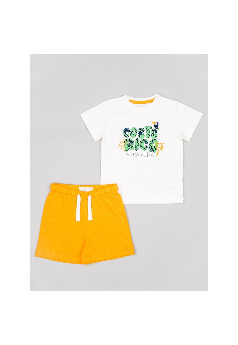 Set tricou si pantaloni scurti -  302715060 - Bumbac - Portocaliu
