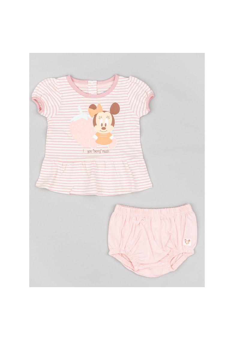 Set tricou si pantaloni scurti - 302727056 - Bumbac - Roz