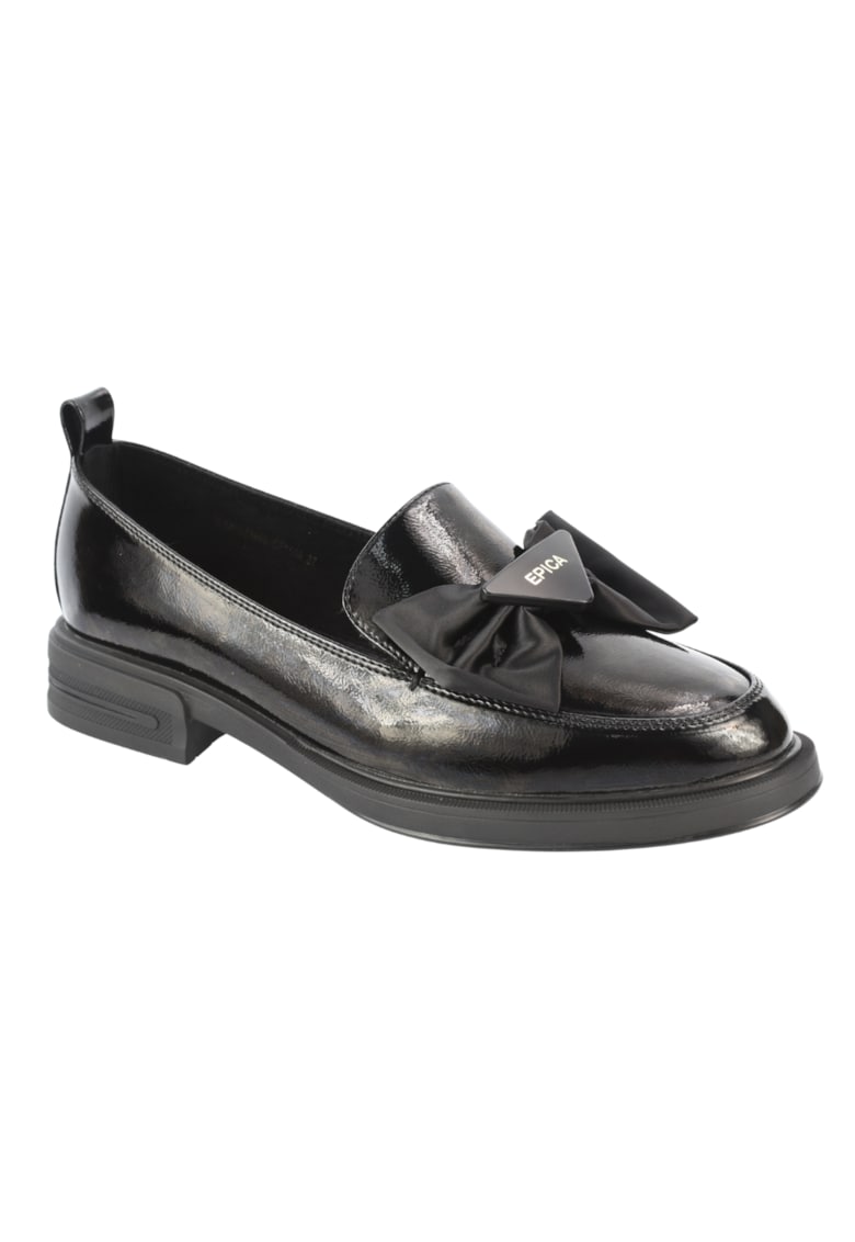 Pantofi eleganti - dama - 3L82-UZ1860-CP750A negru - piele lacuita - cu toc