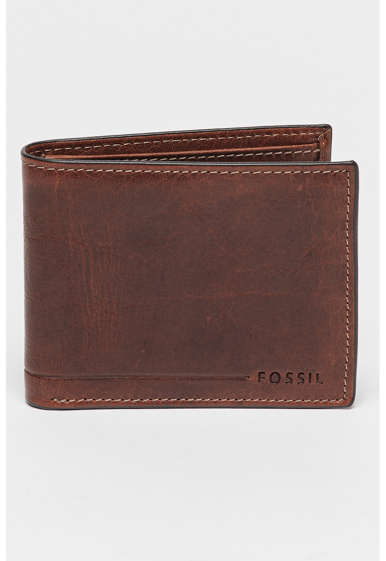 Portofel de piele cu RFID Allan Traveler - Maro inchis